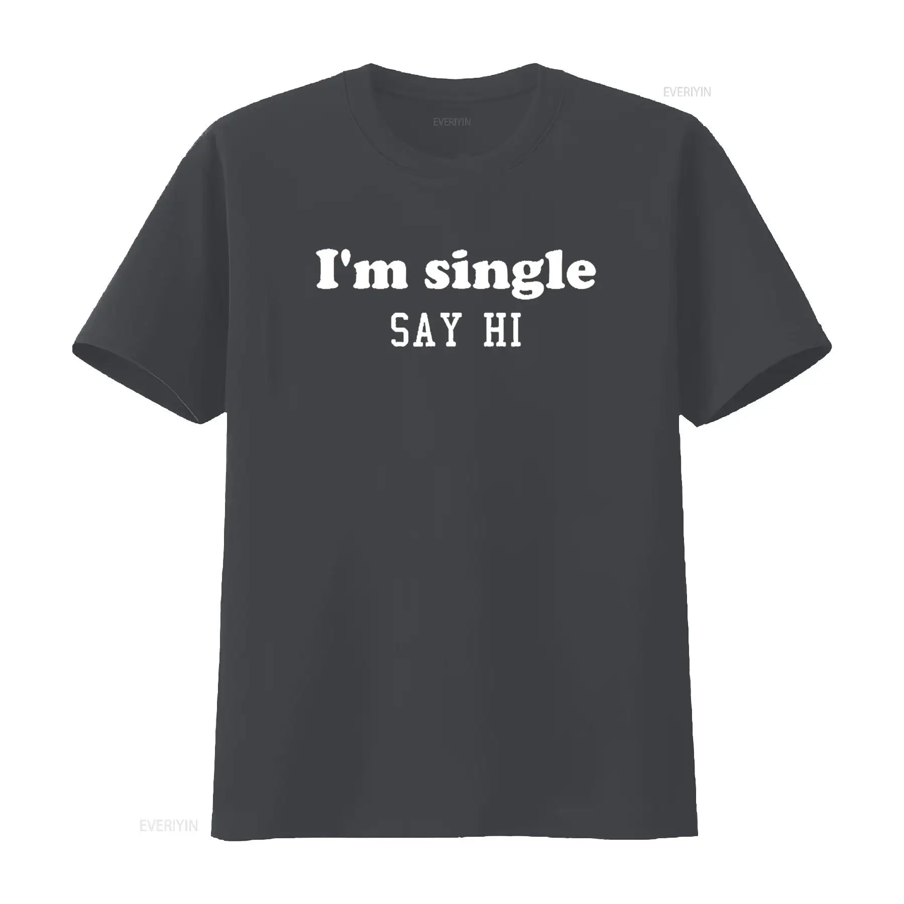 Mens Funny I m Single Say Hi A - đánh giá và giá Mens Fashion Black Shirt
