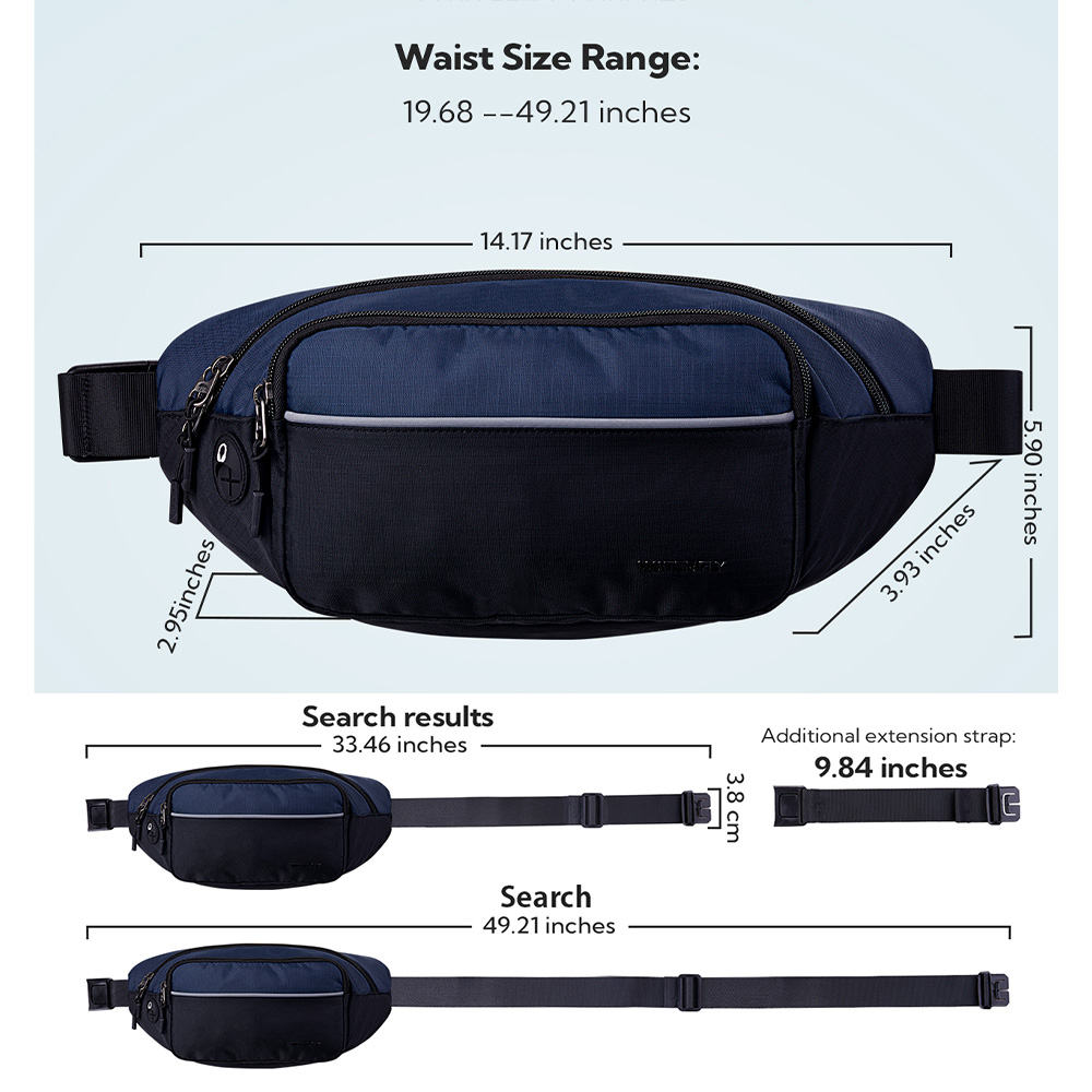 WATERFLY Fanny Pack Waist Bag  - đánh giá và giá Belt Mens Fashion