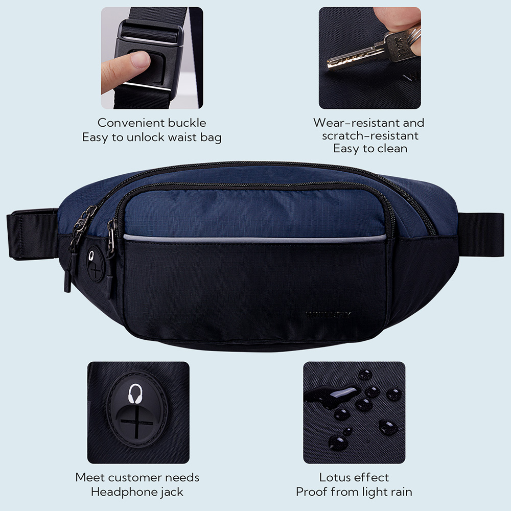 WATERFLY Fanny Pack Waist Bag  - đánh giá và giá Belt Mens Fashion