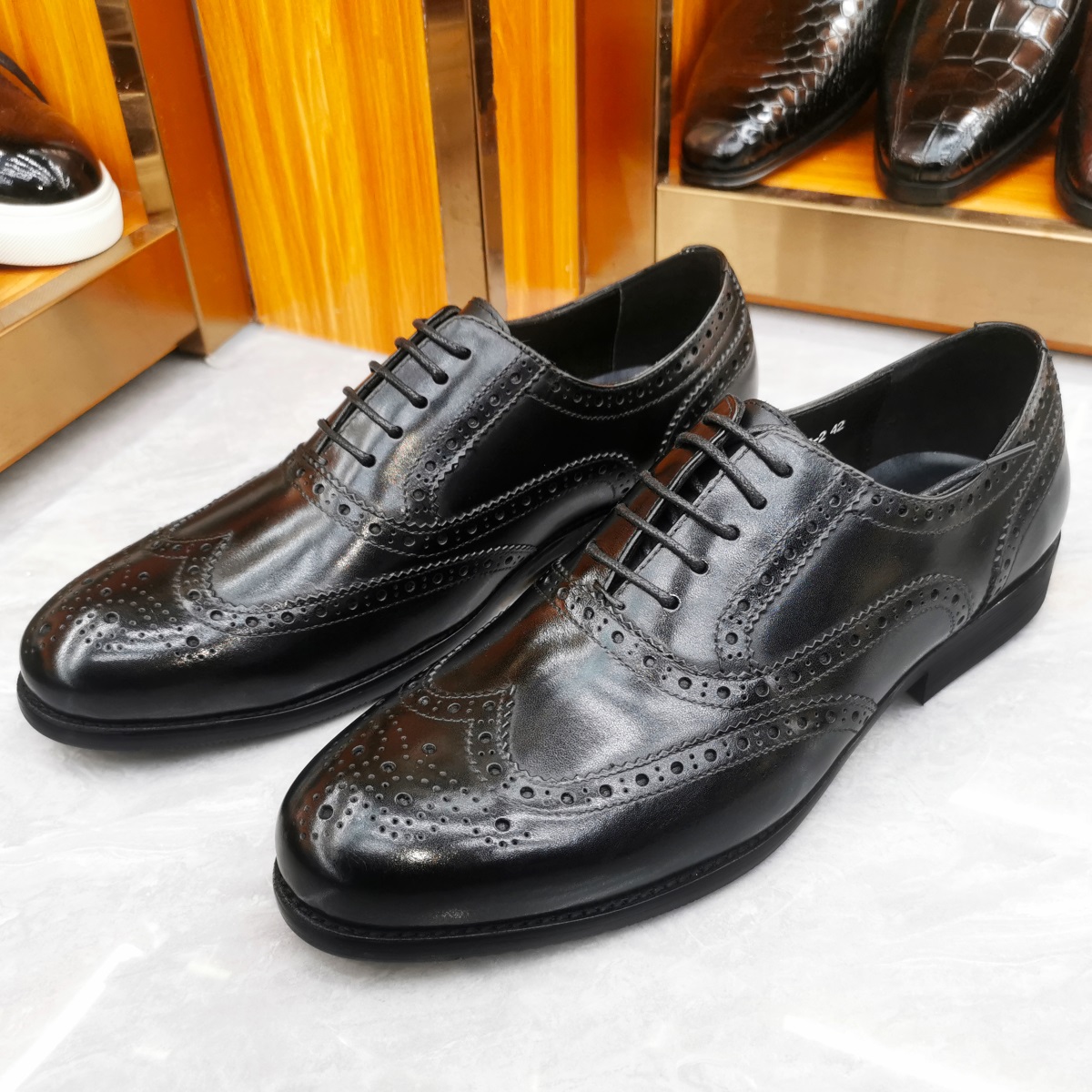 Luxury Men's Dress Shoes Genui - đánh giá và giá Oxford Shoes Brogue