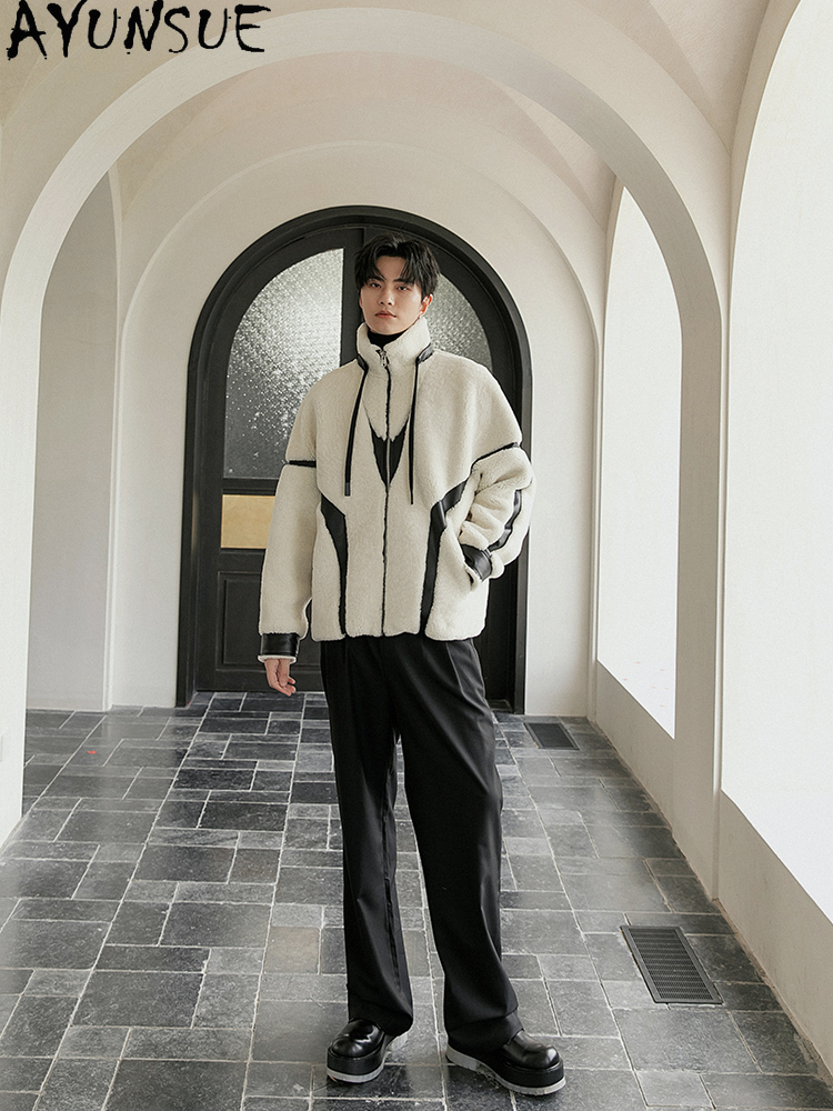 AYUNSUE Luxury Natural Fur Coa - đánh giá và giá Men'S Fashion Zipper Jacket