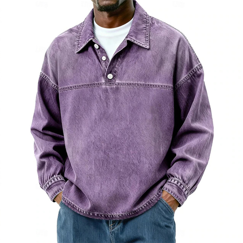 Fashionable Lapel Polo Shirts  - đánh giá và giá Jeans Shirt Fashion For Men