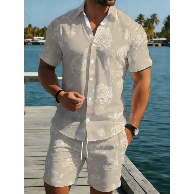 Men's Summer Polyester Floral  - đánh giá và giá Mens Fashion Casual Outfits