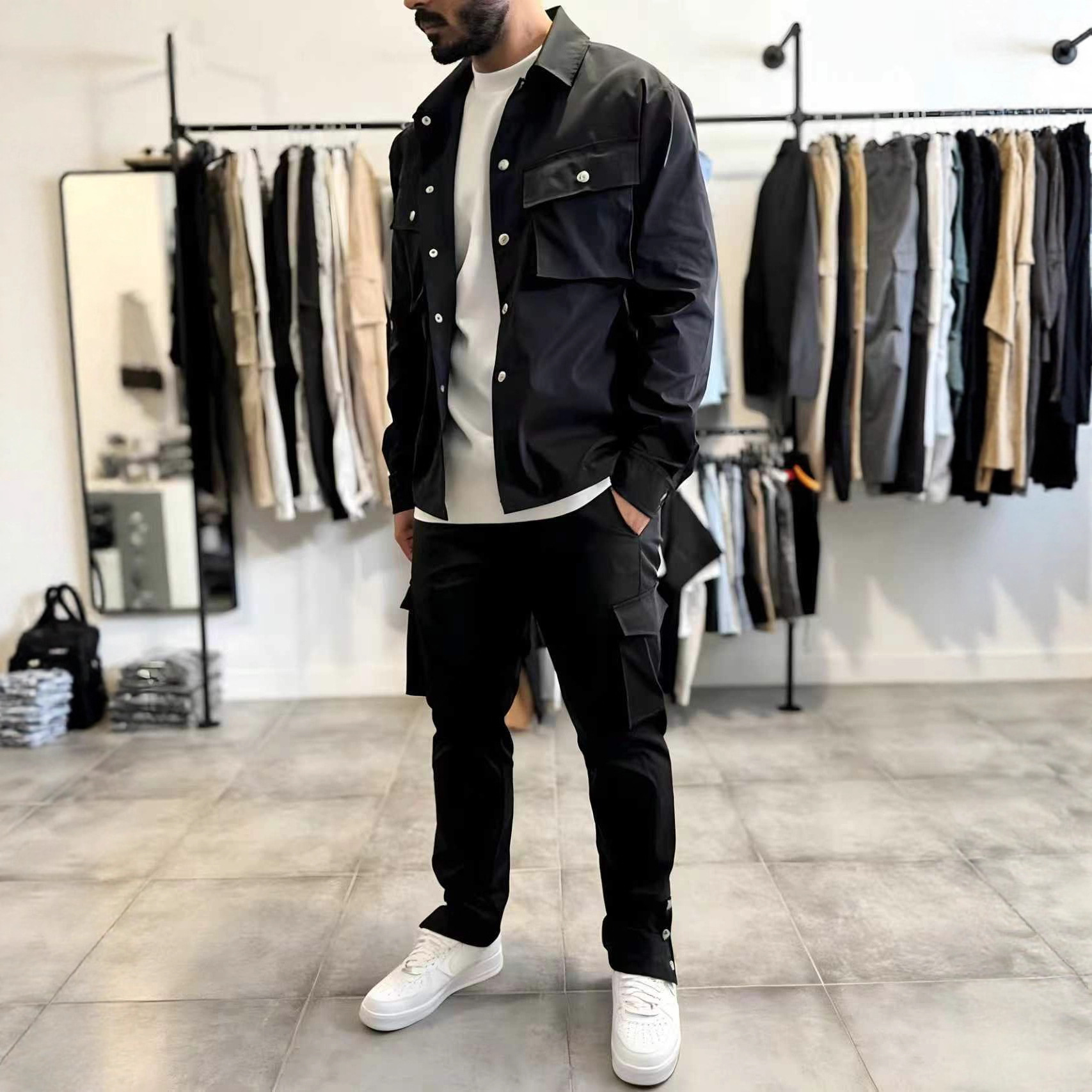 Fashion Men's Casual Tooling M - đánh giá và giá Men'S Fashion Zipper Jacket