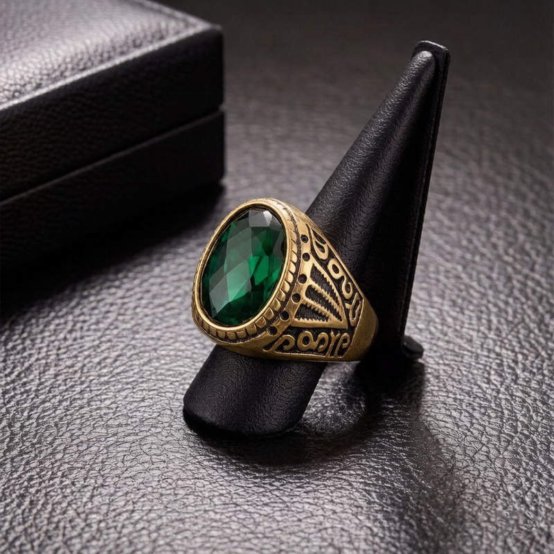 Retro Green High Quality Gemst - đánh giá và giá Men'S Fashion Lk